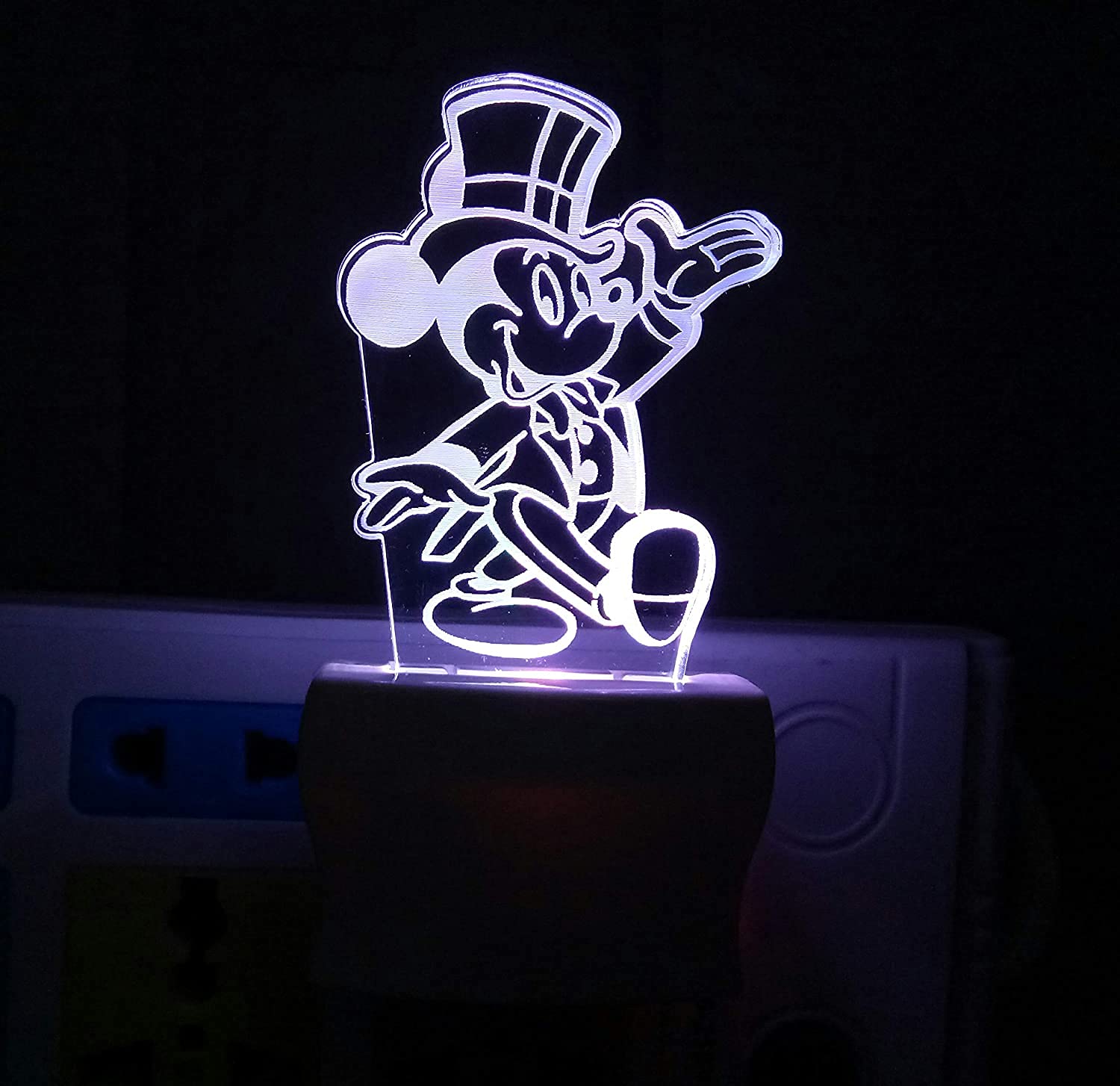 Buy Talgo Mickey Mouse Acrylic 3D Optical Illusion Night Lamp, RGB